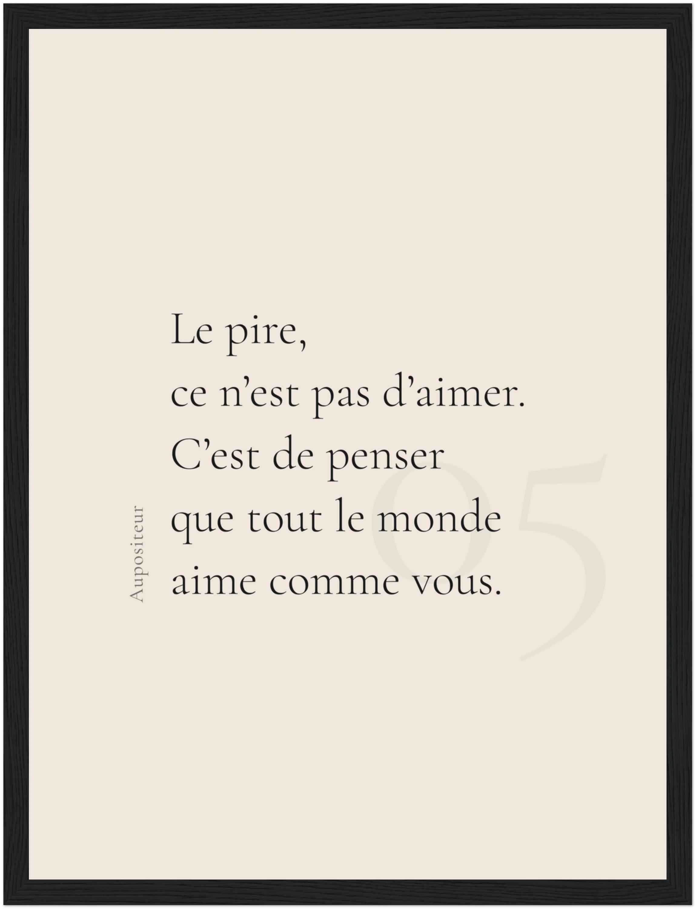 Affiche Le pire, cadre noir